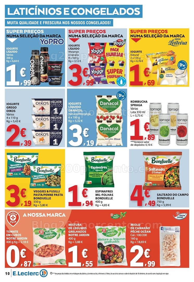 Antevisão Folheto E-LECLERC Promoções de 6 a 12 agosto